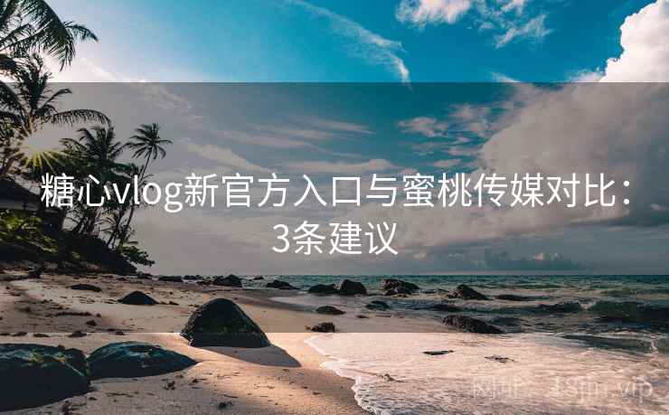 糖心vlog新官方入口与蜜桃传媒对比：3条建议