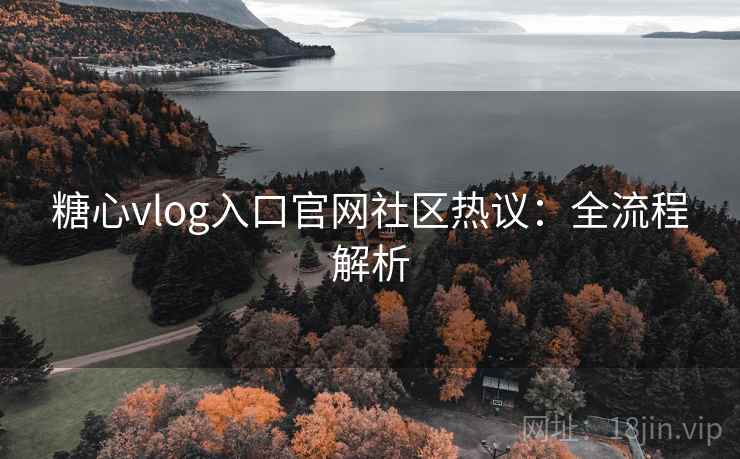 糖心vlog入口官网社区热议：全流程解析